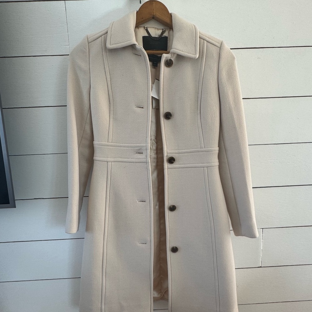 J. Crew Lady Day Topcoat in Italian Double-Cloth Wool Blend-NWT